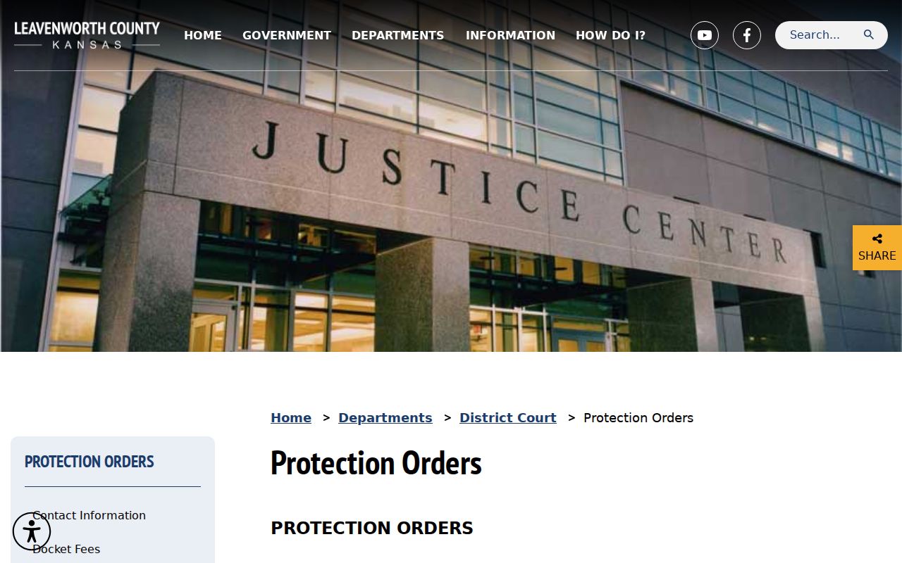 Leavenworth County protection order filing information