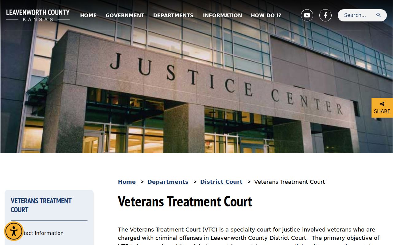 Official Leavenworth County Veterans Treatment Court information