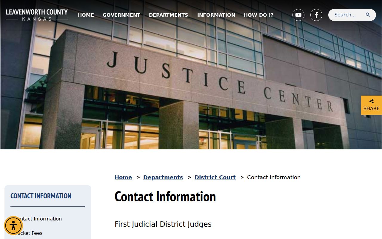 Leavenworth County court docket district court contacts