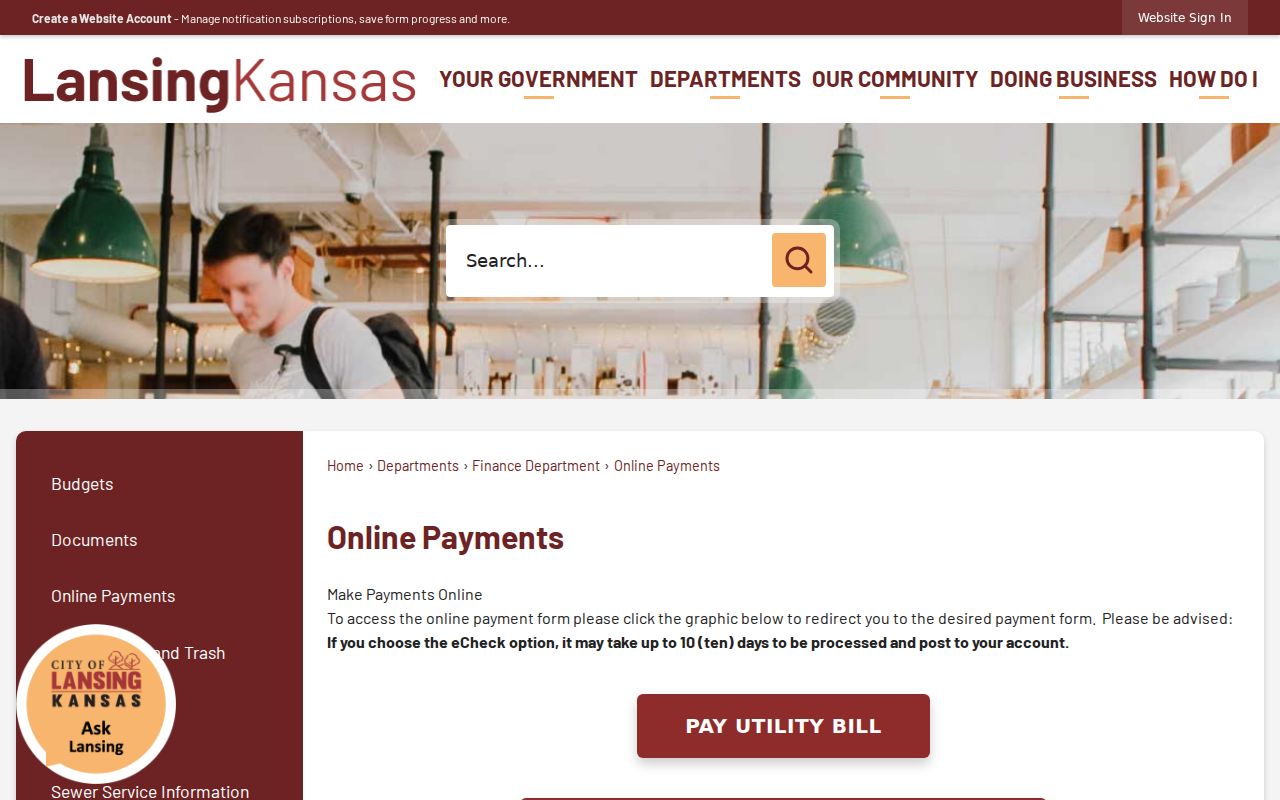 Leavenworth County traffic ticket Lansing online payments